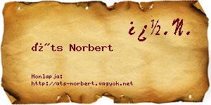 Áts Norbert névjegykártya