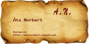 Áts Norbert névjegykártya